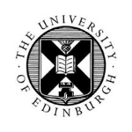 University of Edinburgh logo, flow panel design 