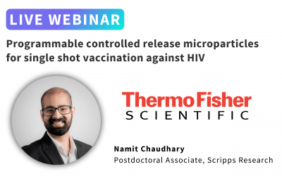 Programmable controlled release microparticles for single shot vaccination against HIV